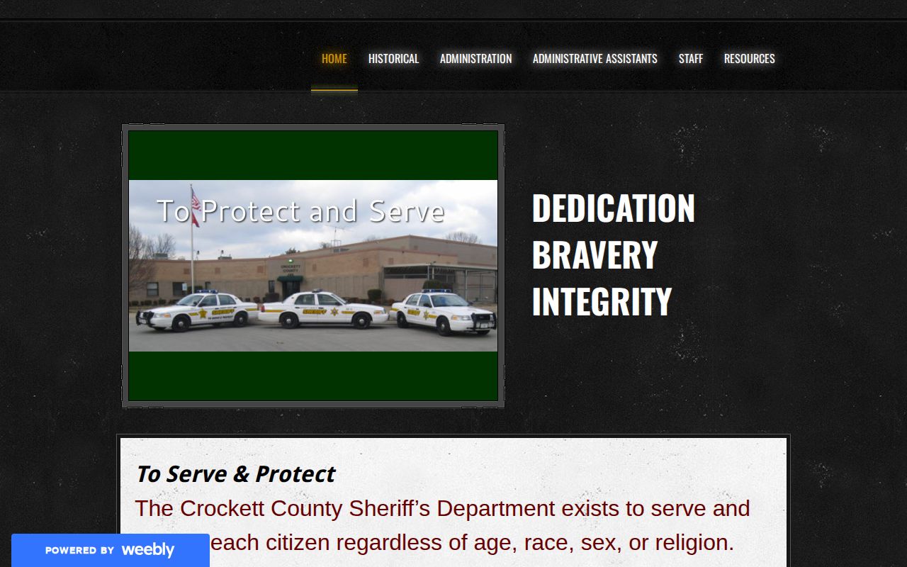 Crockett County Sheriff official booking and custody records source