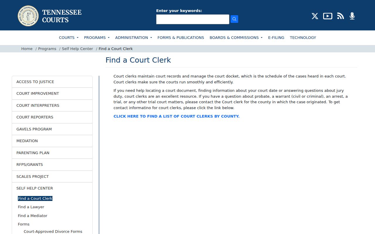 Crockett County warrant check court clerk contact source